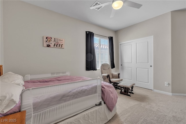 9950 Coyote Echo Ct, Las Vegas, NV 89166 - bedroom featuring carpet floors and ceiling fan