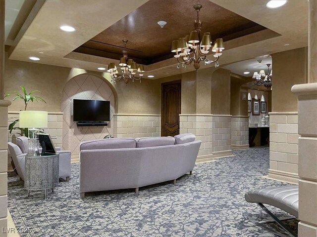 9101 Alta Dr Unit 203, Las Vegas, NV 89145 - lobby with recessed lighting and a wainscoted wall