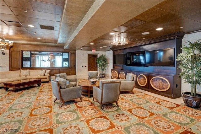 9101 Alta Dr Unit 203, Las Vegas, NV 89145 - living room with a paneled ceiling and recessed lighting