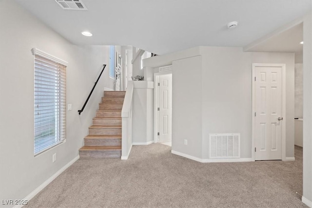 6056 Atlantis Dream Ave, Las Vegas, NV 89139 - below grade area with carpet flooring and stairway