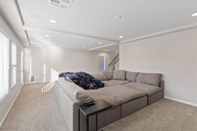 6056 Atlantis Dream Ave, Las Vegas, NV 89139 - carpeted living room with recessed lighting