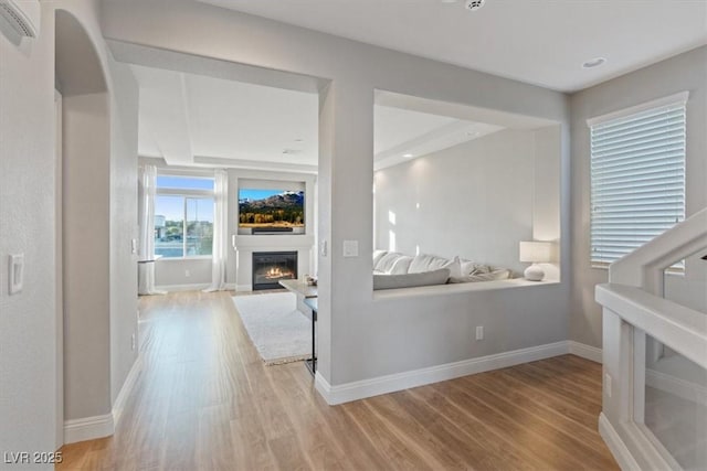 6056 Atlantis Dream Ave, Las Vegas, NV 89139 - hall with wood finished floors and baseboards