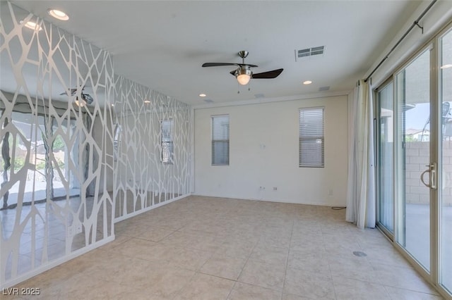 6442 Kobe Knoll Ct, Las Vegas, NV 89141 - spare room with ceiling fan and recessed lighting