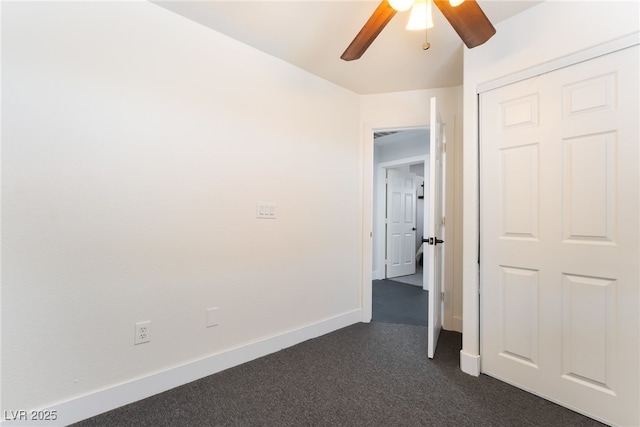 7288 Quarterhorse Ln, Las Vegas, NV 89148 - unfurnished room with a ceiling fan and dark colored carpet