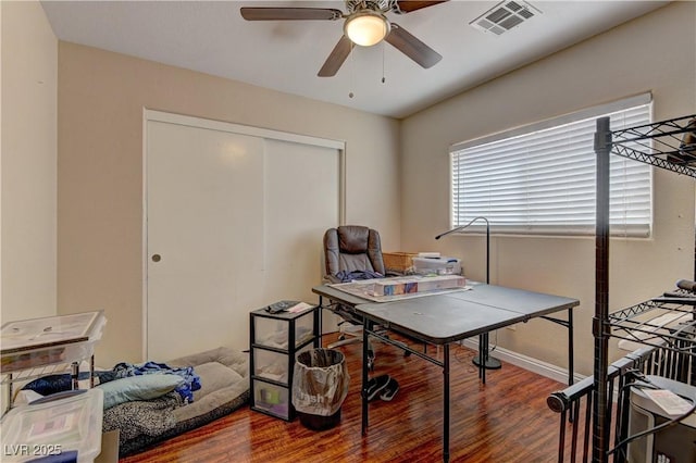 9091 Jumping Jacks Ave, Las Vegas, NV 89178 - office space with wood finished floors and a ceiling fan