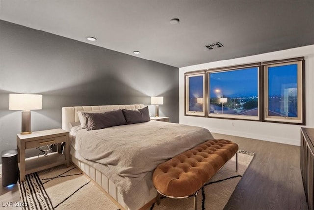 8055 Haywood Estate Ave, Las Vegas, NV 89113 - bedroom with wood finished floors and recessed lighting