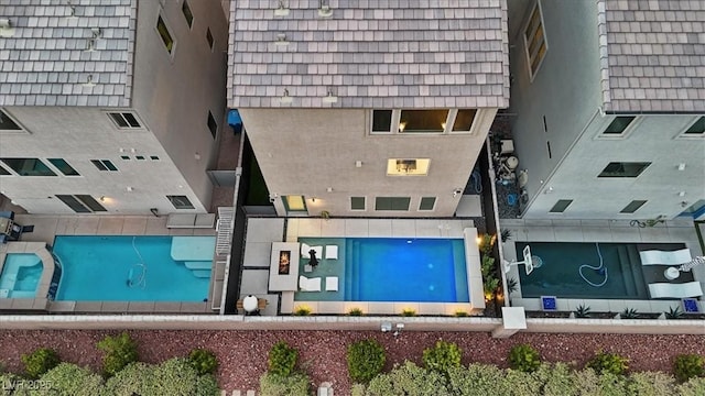 8055 Haywood Estate Ave, Las Vegas, NV 89113 - bird's eye view of a pool area