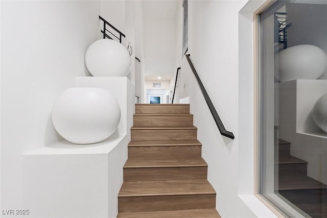 8055 Haywood Estate Ave, Las Vegas, NV 89113 - stairs with wood finished floors