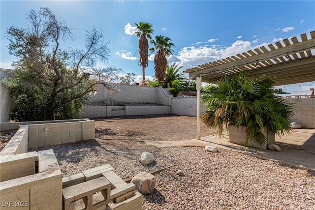 1704 Kismet Cir, Las Vegas, NV 89108 - fenced backyard featuring a pergola