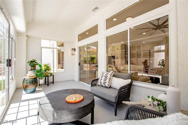 9813 Folsom Dr, Las Vegas, NV 89134 - sunroom / solarium featuring healthy amount of natural light and ceiling fan