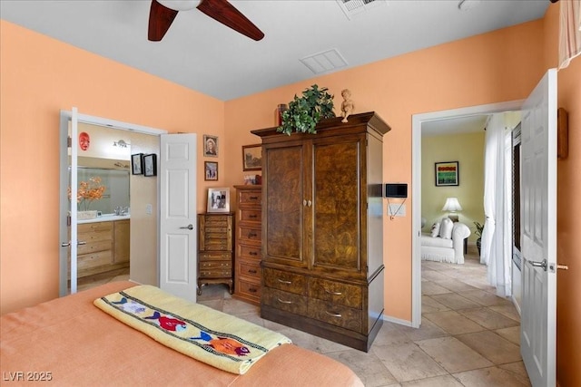 7817 Homing Pigeon St, North Las Vegas, NV 89084 - bedroom featuring ensuite bathroom and ceiling fan