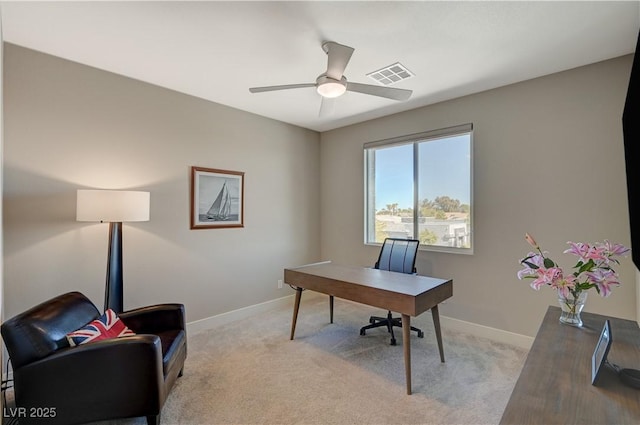 7736 Tioga Ridge Ct, Las Vegas, NV 89117 - office space with light colored carpet and a ceiling fan
