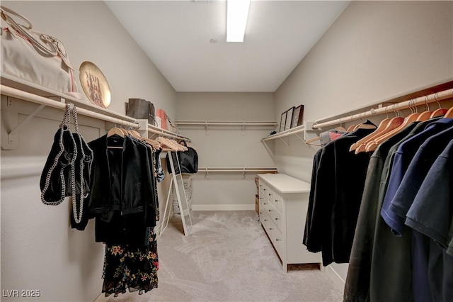 7736 Tioga Ridge Ct, Las Vegas, NV 89117 - walk in closet featuring light colored carpet