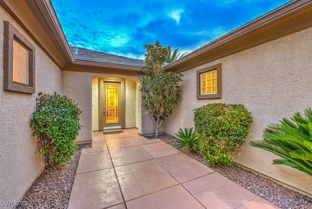 8633 Kennedy Heights Ct, Las Vegas, NV 89131 - property entrance with stucco siding