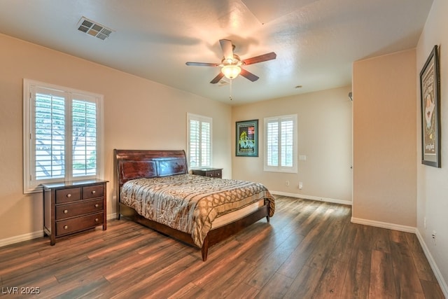 8633 Kennedy Heights Ct, Las Vegas, NV 89131 - bedroom with dark wood-style flooring and a ceiling fan