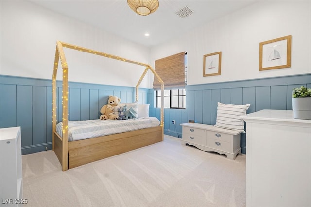 1990 Country Cove Ct, Las Vegas, NV 89135 - bedroom featuring carpet flooring, a wainscoted wall, and a decorative wall