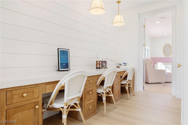 1990 Country Cove Ct, Las Vegas, NV 89135 - office area with built in desk and light wood-style floors