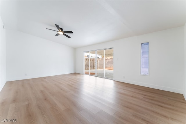 3915 Delling Ct, Las Vegas, NV 89104 - spare room featuring a ceiling fan and light wood-style flooring
