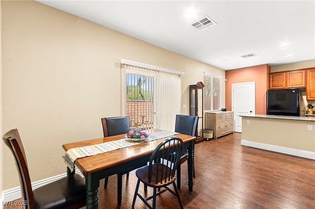 8316 Mokena Ave, Las Vegas, NV 89178 - dining room featuring dark wood-style flooring and recessed lighting