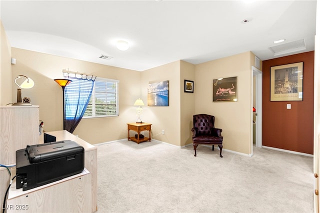 8316 Mokena Ave, Las Vegas, NV 89178 - office area with light carpet and attic access