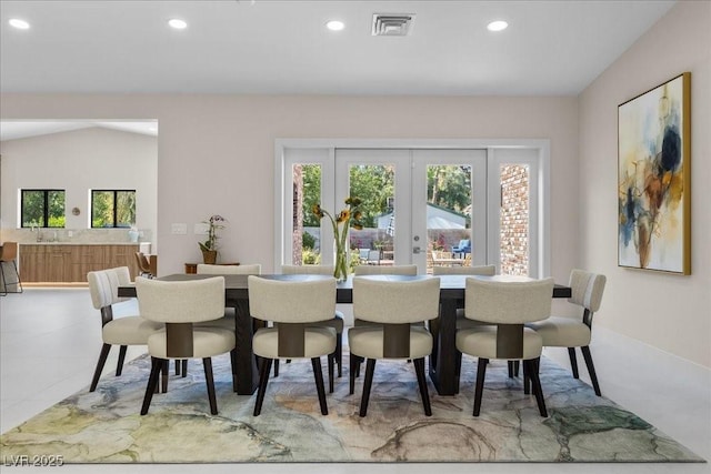 3104 Conners Dr, Las Vegas, NV 89107 - dining space featuring recessed lighting and french doors