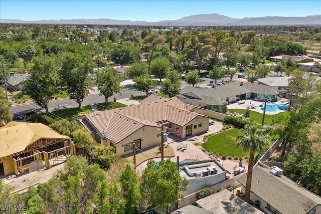 3104 Conners Dr, Las Vegas, NV 89107 - aerial view of residential area featuring mountains
