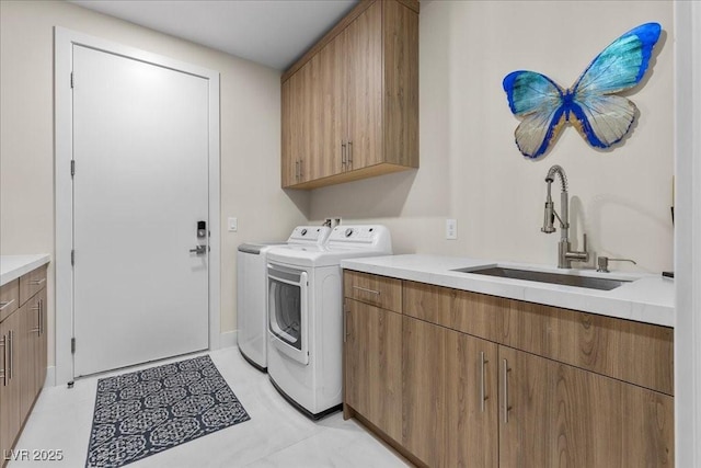3104 Conners Dr, Las Vegas, NV 89107 - washroom with cabinet space and washer and dryer