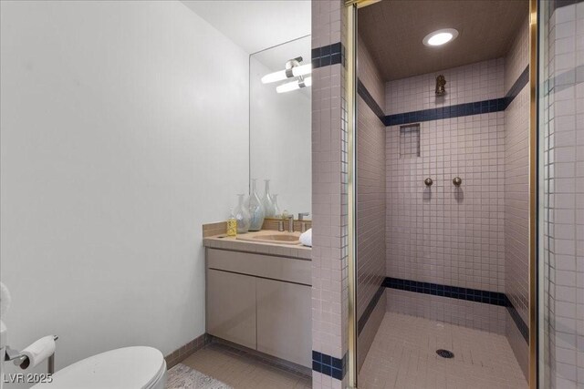 3104 Conners Dr, Las Vegas, NV 89107 - bathroom featuring a stall shower and vanity
