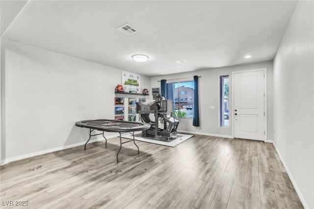 5976 Rockway Glen Ave, Las Vegas, NV 89141 - recreation room featuring wood finished floors and recessed lighting