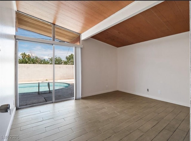 6112 Fairwood Cir, Las Vegas, NV 89107 - unfurnished room with wood ceiling and wood finished floors