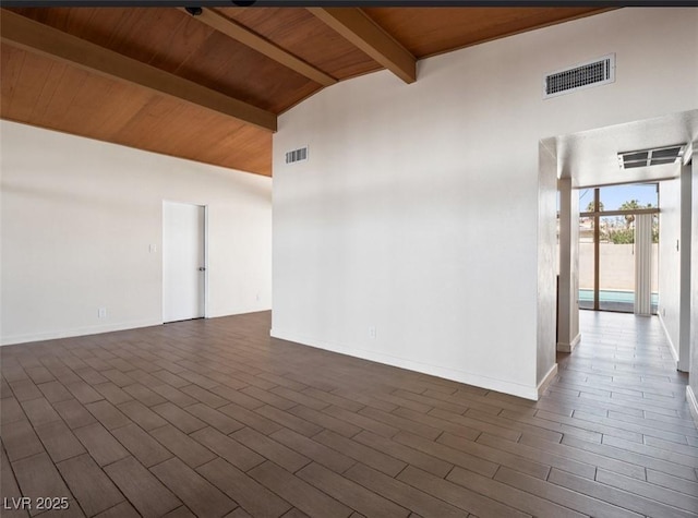 6112 Fairwood Cir, Las Vegas, NV 89107 - unfurnished room with wood ceiling and baseboards
