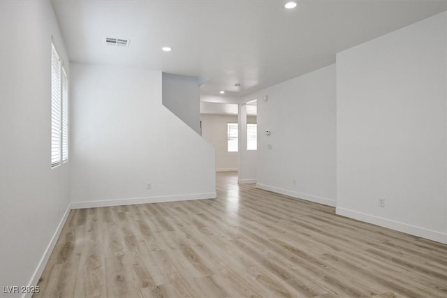 6133 Roseboro Ct, North Las Vegas, NV 89081 - unfurnished living room featuring recessed lighting and light wood-style flooring
