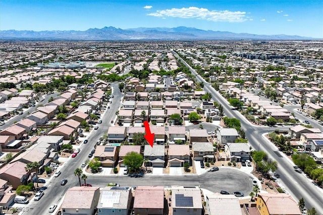 6133 Roseboro Ct, North Las Vegas, NV 89081 - aerial view of property's location featuring nearby suburban area and mountains