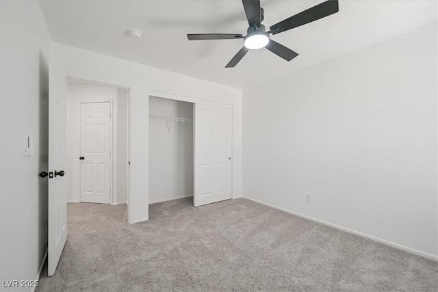 6133 Roseboro Ct, North Las Vegas, NV 89081 - unfurnished bedroom with carpet floors, a closet, and ceiling fan