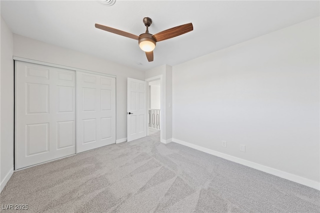 1511 Irene Dr, Boulder City, NV 89005 - unfurnished bedroom featuring carpet flooring, a closet, and a ceiling fan