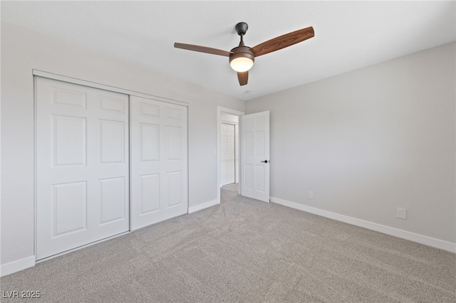1511 Irene Dr, Boulder City, NV 89005 - unfurnished bedroom featuring a closet, carpet flooring, and ceiling fan