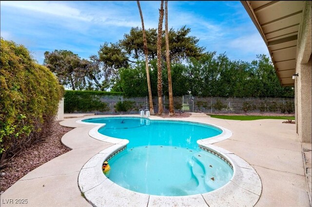 3597 Cochise Ln, Las Vegas, NV 89169 - view of pool with a fenced backyard and a patio area