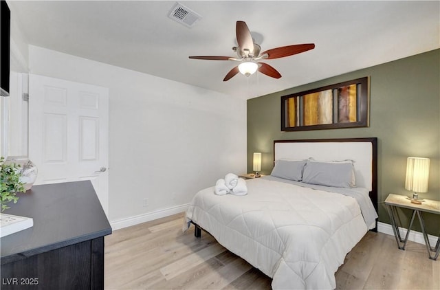 4200 S Valley View Blvd Unit 2009, Las Vegas, NV 89103 - bedroom featuring light wood-type flooring and ceiling fan