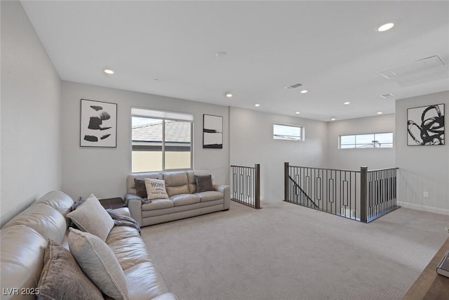 12426 Alpenglow Ct, Las Vegas, NV 89138 - living area featuring recessed lighting and carpet