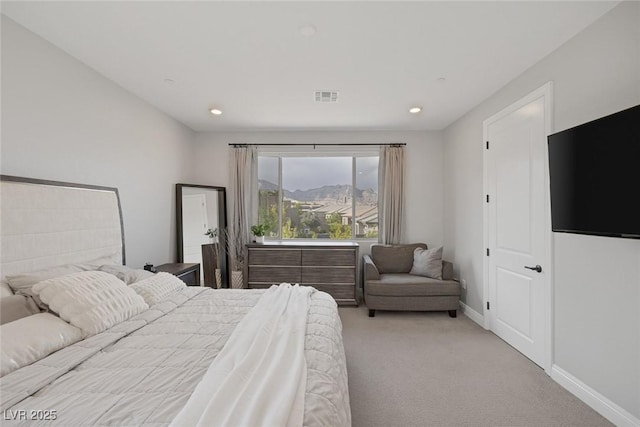 12426 Alpenglow Ct, Las Vegas, NV 89138 - bedroom with light colored carpet and recessed lighting