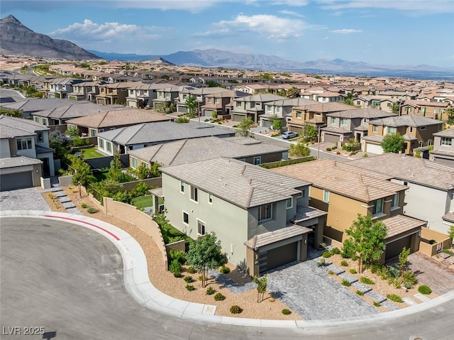 12426 Alpenglow Ct, Las Vegas, NV 89138 - aerial view of residential area featuring a mountain backdrop