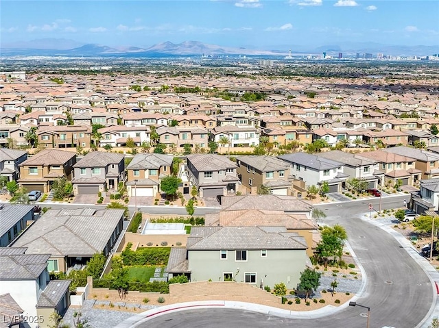 12426 Alpenglow Ct, Las Vegas, NV 89138 - aerial perspective of suburban area with a mountain backdrop