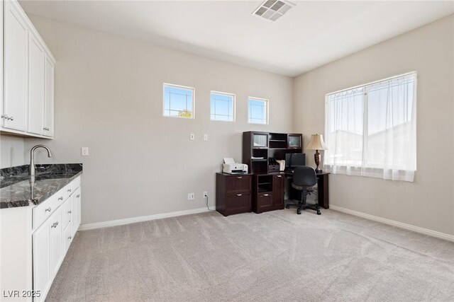 4317 Velvet Ridge Ct, Las Vegas, NV 89129 - office area featuring baseboards and light carpet