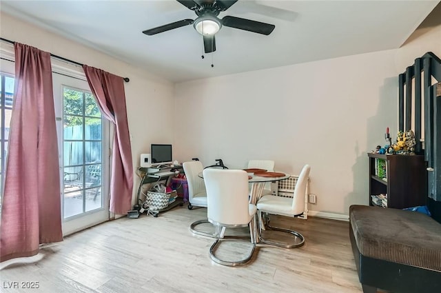 4259 Kona Coast Way, Las Vegas, NV 89121 - dining room featuring wood finished floors and ceiling fan