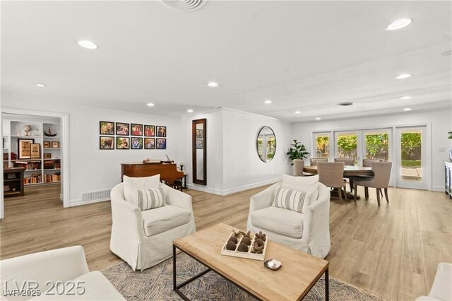 3108 Sonia Dr, Las Vegas, NV 89107 - living area featuring recessed lighting and light wood finished floors