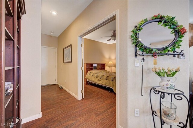 3873 Palm Island Ct, Las Vegas, NV 89147 - corridor with wood finished floors and baseboards