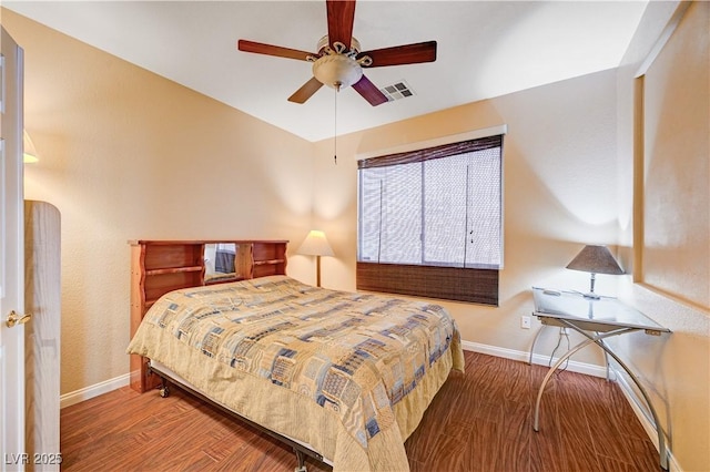 3873 Palm Island Ct, Las Vegas, NV 89147 - bedroom with wood finished floors and ceiling fan