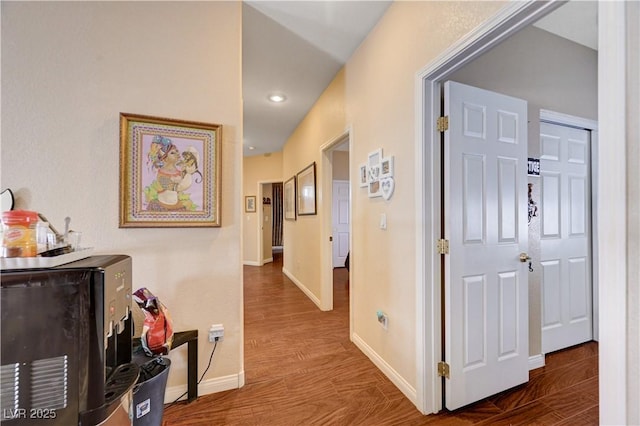 3873 Palm Island Ct, Las Vegas, NV 89147 - corridor featuring wood finished floors and recessed lighting