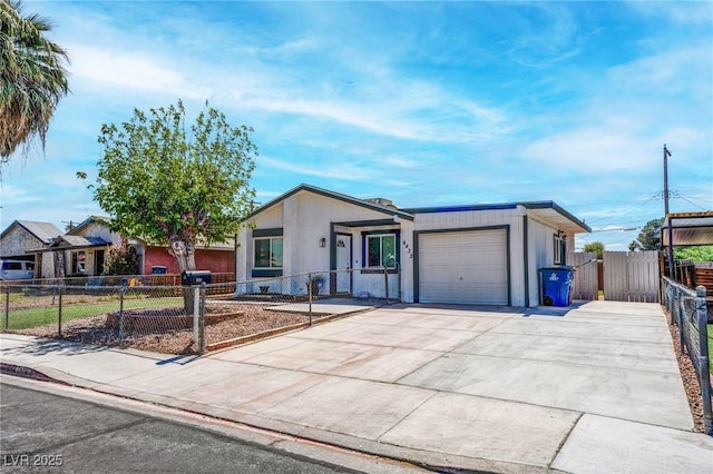 4432 Ash Ave, Las Vegas, NV 89110 - ranch-style home featuring a garage, concrete driveway, and a fenced front yard
