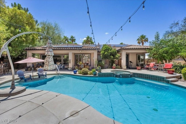 10674 Chillingham Dr, Las Vegas, NV 89183 - view of pool with a patio and a pool with connected hot tub